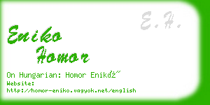 eniko homor business card